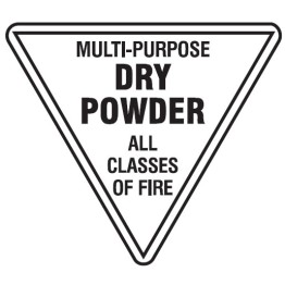 Fire Equipment Triangle Signs - Multi-Purpose Dry Powder