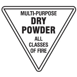 Fire Equipment Triangle Signs - Multi-Purpose Dry Powder