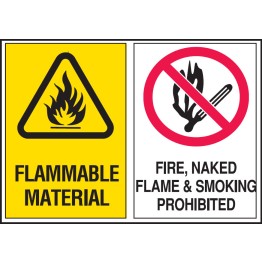 Flammable Material / Fire, Naked Flame And Smoking Prohibited