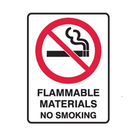 Flammable Materials No Smoking