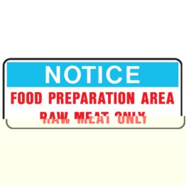 Food Preparation Area Raw Meat Only