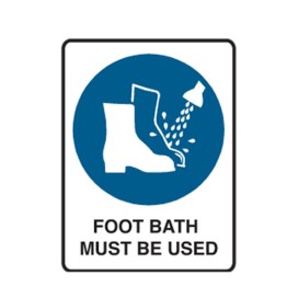 Foot Bath Must Be Used