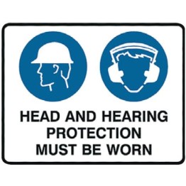 Head And Hearing Protection Must Be Worn