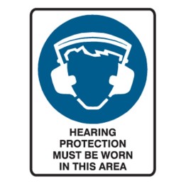 Hearing Protection Must Be Worn In This Area Labels 55x90 SAV Pk5