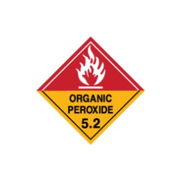 Dangerous Goods Labels & Placards - Organic Peroxide 5.2 (White)