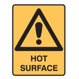 Hot Surface Labels 90x125 SAV Pk5