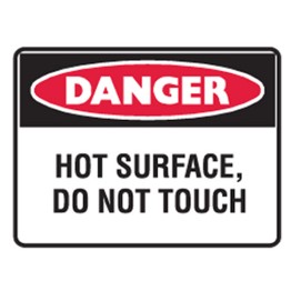 Danger Hot Surface Do Not Touch Labels 125x90 SAV Pk5