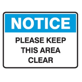 Keep This Area Clear
