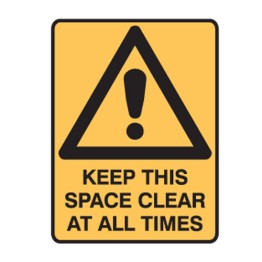 Keep This Space Clear At All Times