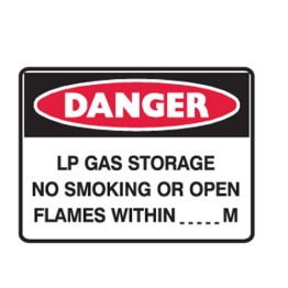 Lp Gas Storage No Smoking Or Open Flames Within ... M