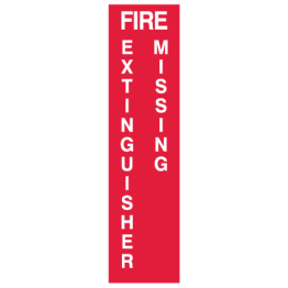 Fire Pointer Equipment Signs - Fire Extinguisher Missing Arrow Down