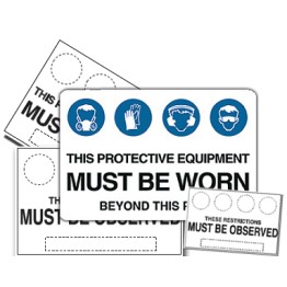 Multiple condition Protective Equipment Must Be worn - In This Area Sign