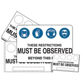 These Restrictions Must Be Observed -  Beyond This Point