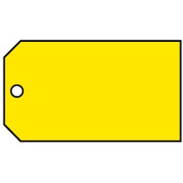 Material Control Tags - Blank Yellow 76 x 146mm Pk25