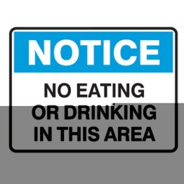 No Eating Or Drinking In This Area