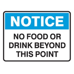No Food Or Drink Beyond This Point