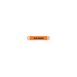 Electrical White On Orange Self Sticking Vinyl Pipe Markers
