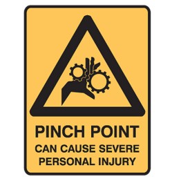 Pinch Point Can Cause Severe Personal Injury