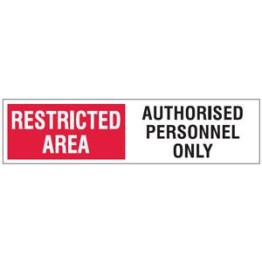 Restricted Area Overhead Signs