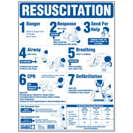 Workplace Safety Posters - Rescuscitation, 225 x 375mmPolypropylene