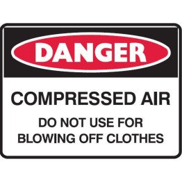 Compressed Air Do Not Use For Blowing Off Clothes