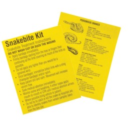 Snake Bite Instruction And Identification Card