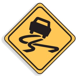 Slippery Picto Sign 600x600mm C2 Ref Aluminium
