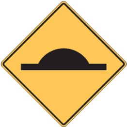 Speed Hump Sign 600x600mm C2 Ref Aluminium