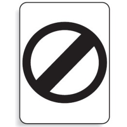 Speed Limit Sign No Limit 600x800mm C2 Ref Aluminium