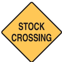 Stock Crossing Sign 600x600mm C2 Ref Aluminium