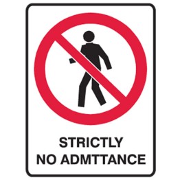 Strictly No Admittance - Glow Sign