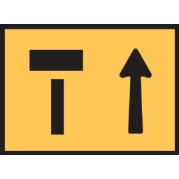 Temporary Traffic Control Sign Left Lane Ends Picto 1200x900mm C1 Ref