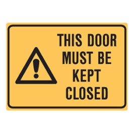 This Door Must Be Kept Closed Labels 90x125 SAV Pk5