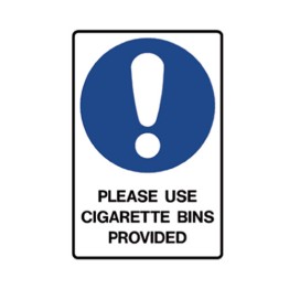 Use Cigarette Bins Provided