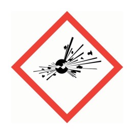 GHS Exploding Bomb Pictogram, Sheet of 40 Labels