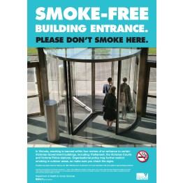 VIC STATE SMOKE FREE BUILDING ENTRANCE A3 POSTER