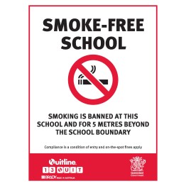 QLD STATE SMOKE FREE SCHOOL 5 METRE BOUNDARY 