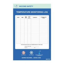 Temperature Monitoring Log, 450 x 300mm