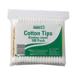 Cotton Buds with Bamboo Stem, 100 Pack