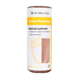 First Aiders Choice Medium Support Crepe Bandage, 10cm (W