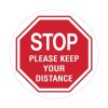 Floor & Carpet Marking Sign - Stop Please Keep Your Distance