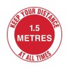 Floor & Carpet Marking Sign - Keep Your Distance At All Times - 1.5m