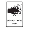 General Information Signs - Sanitise Hands Here