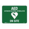 AED Defibrillator Labels - AED on Site, 180 x 250mm