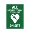 AED Defibrillator Labels - AED on Site