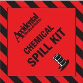 Accidental Chemical Spill Kit Bin Label FRONT 