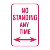 No Standing Any Time Double Arrow Sign