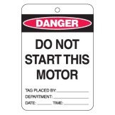 Large Economy Lockout Tags - Do Not Start This Motor