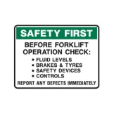 Before Forklift Operation Check