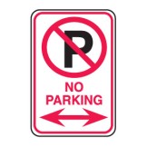 No Parking Sign Double Arrow